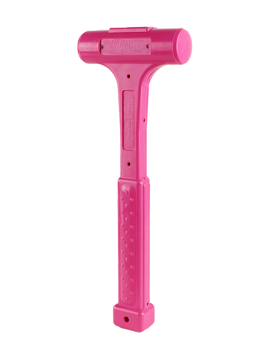 Professional Grade Handheld Hammer - Pink 14oz Polyurethane Dead Blow Hammer.